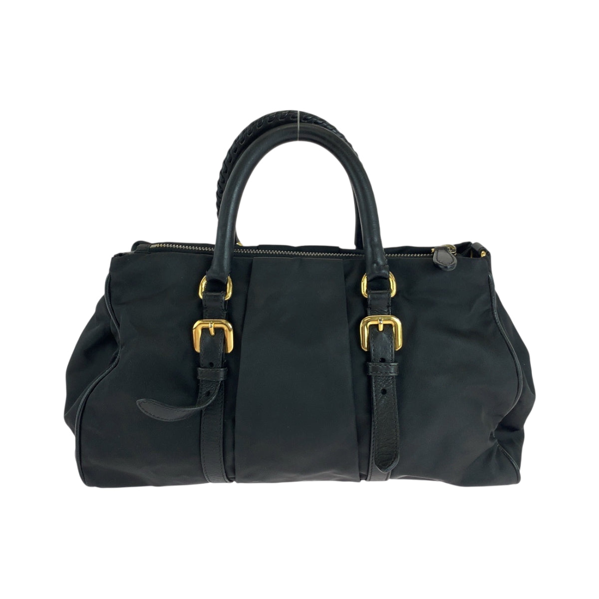 18173
PRADA プラダ テスート ロゴ ブラック 黒 ゴールド金具 ナイロン BN1607 ショルダーバッグ トートバッグ  レディース ABP48