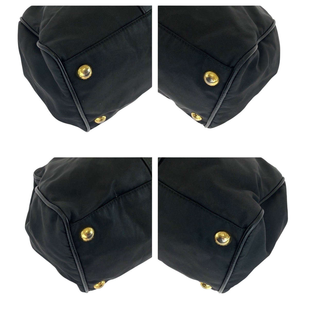 18173
PRADA プラダ テスート ロゴ ブラック 黒 ゴールド金具 ナイロン BN1607 ショルダーバッグ トートバッグ  レディース ABP48