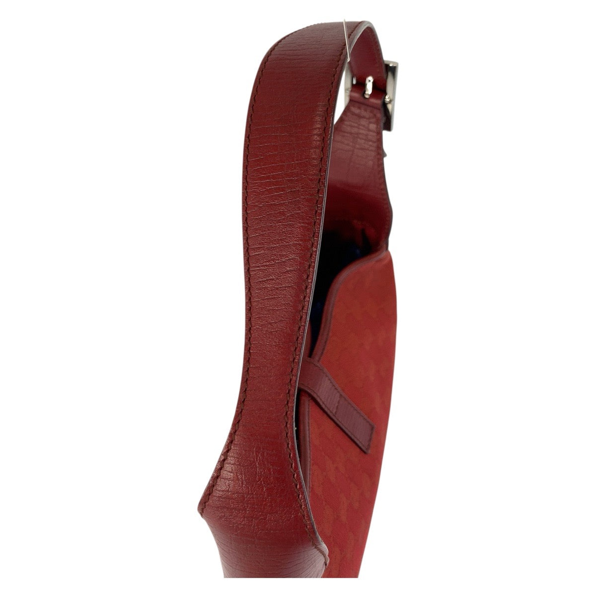 18176
GUCCI グッチ ジャッキー レッド シルバー金具 GGキャンバス / レザー 00963 ホーボー ショルダーバッグ  レディース ABP56