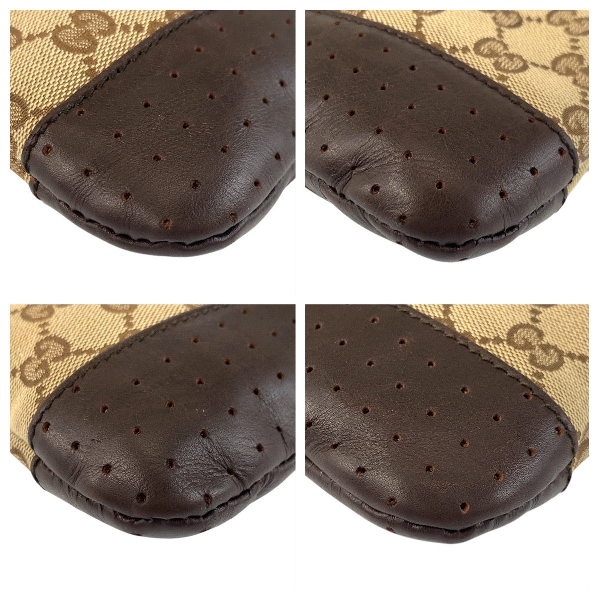 18177
GUCCI グッチ ベージュ ブラウン シルバー金具 GGキャンバス / レザー 145857 ショルダーバッグ メッセンジャーバッグ  レディース ABP43