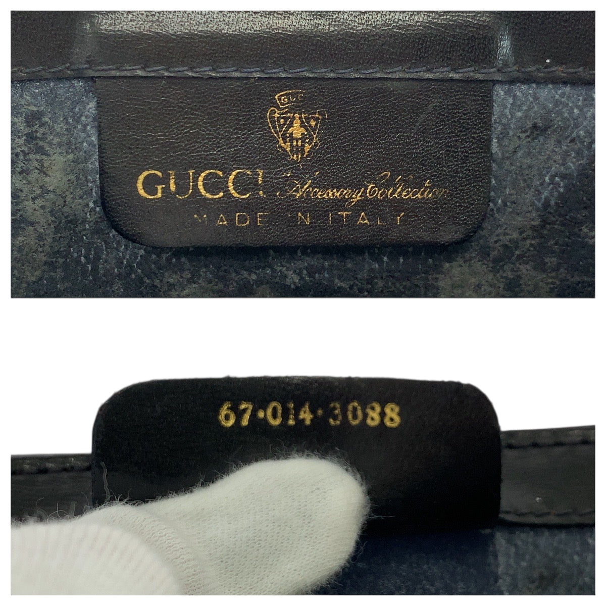 18178
GUCCI グッチ ヴィンテージ オールドグッチ ネイビー レッド ゴールド金具 スウェード 67 014 3088 クラッチバッグ セカンドバッグ  レディース AB