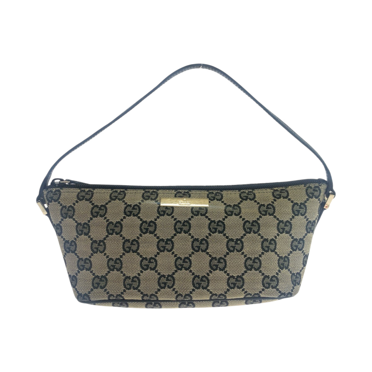 18179
GUCCI グッチ ベージュ ブラック ゴールド金具 GGキャンバス 039 1103 ハンドバッグ アクセサリーポーチ レディース A39