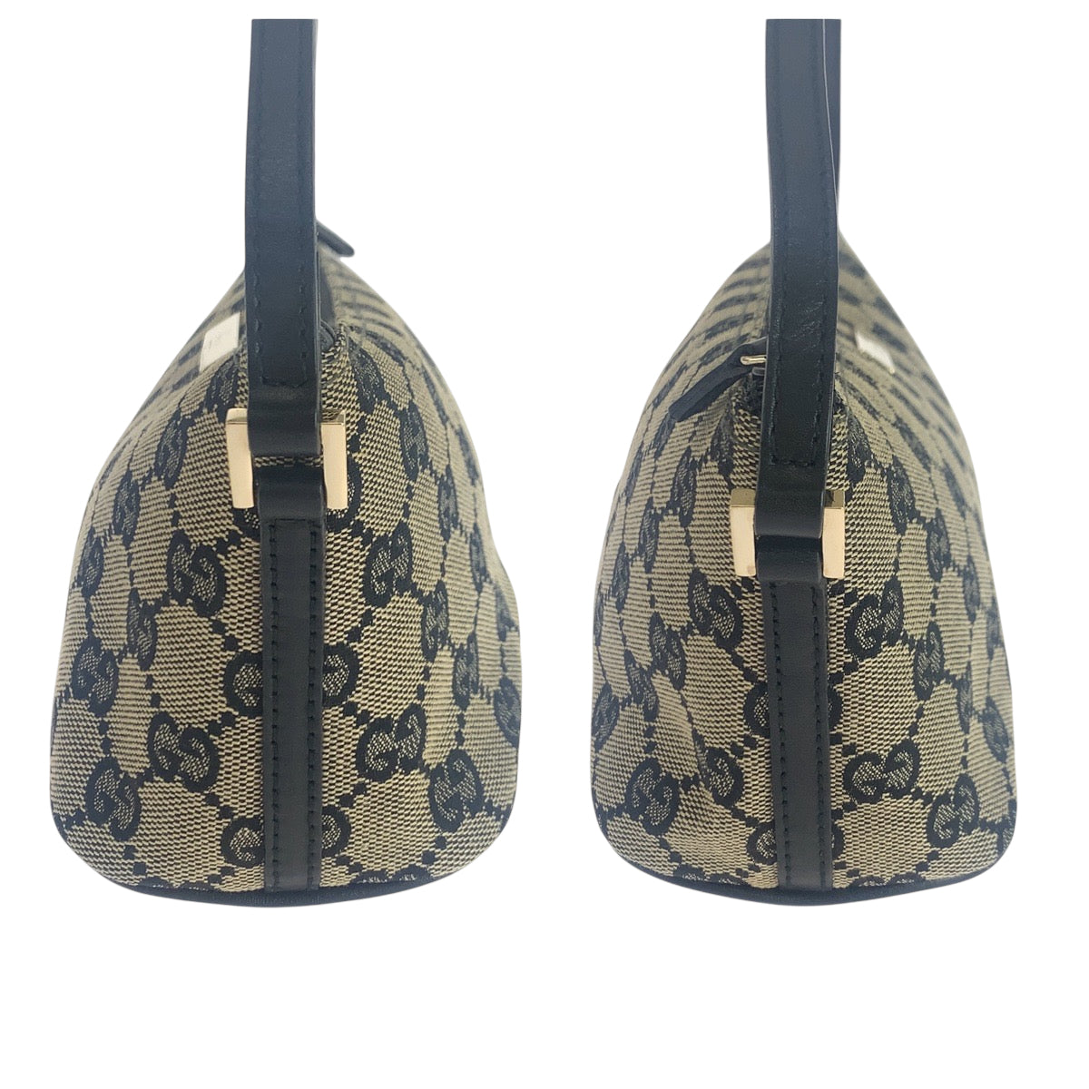 18179
GUCCI グッチ ベージュ ブラック ゴールド金具 GGキャンバス 039 1103 ハンドバッグ アクセサリーポーチ レディース A39