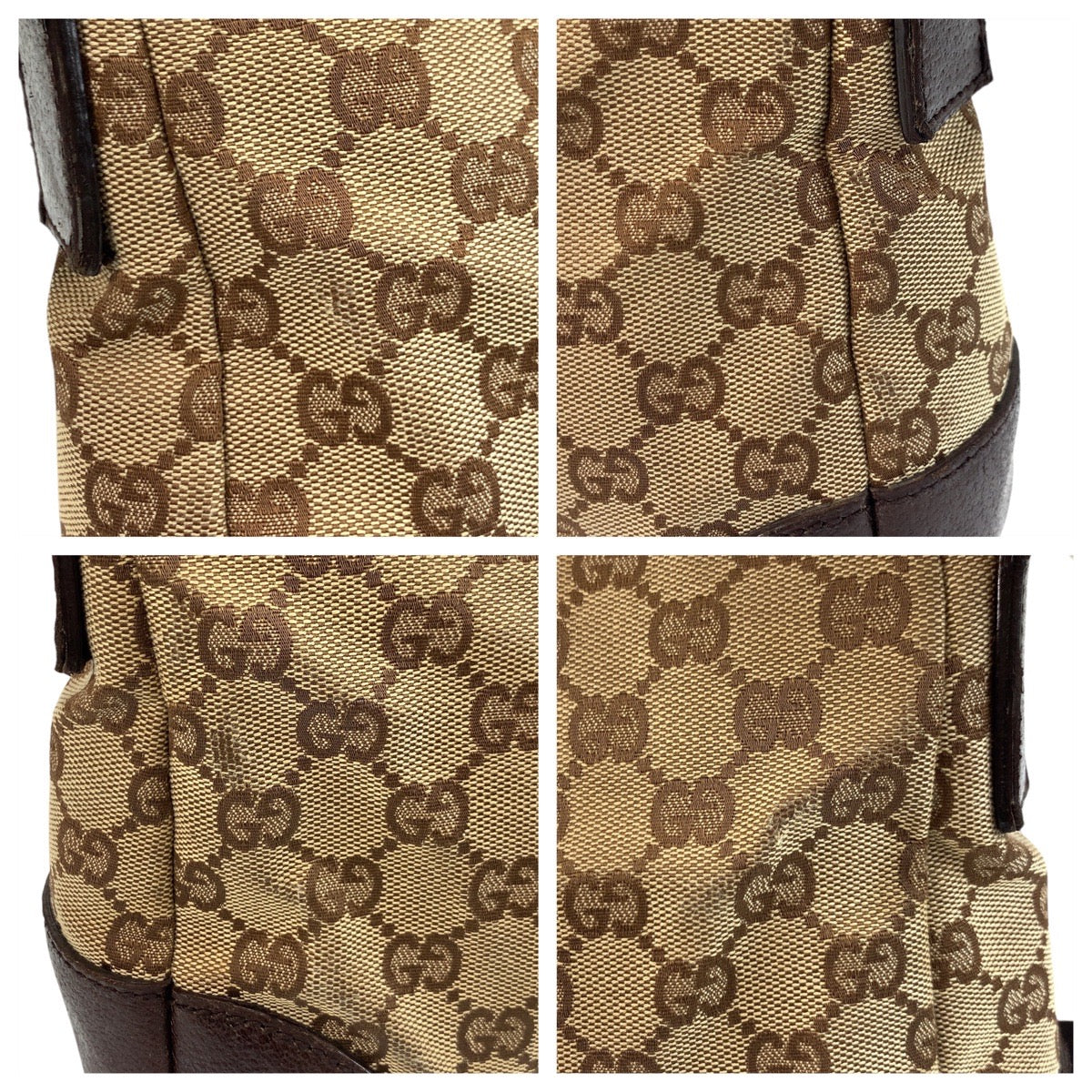 18182
GUCCI グッチ ベージュ ブラウン シルバー金具 GGキャンバス / レザー 114273 ショルダーバッグ メッセンジャーバッグ  レディース AB25