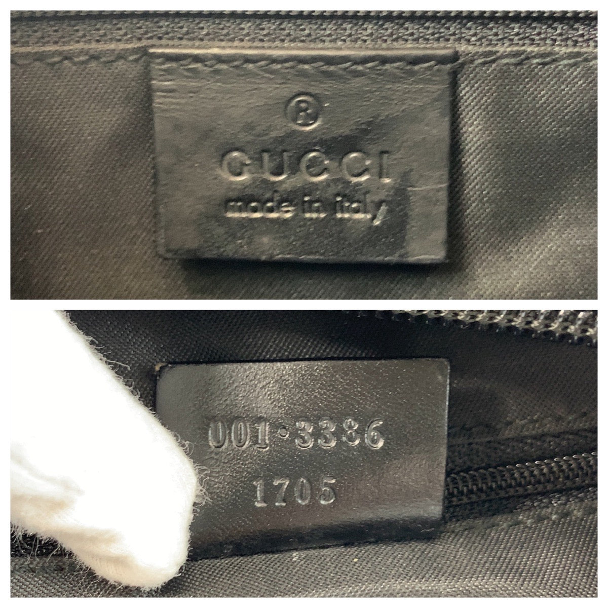 18183
GUCCI グッチ ブラック 黒 シルバー金具 GGキャンバス 001 3386 ショルダーバッグ  レディース A39