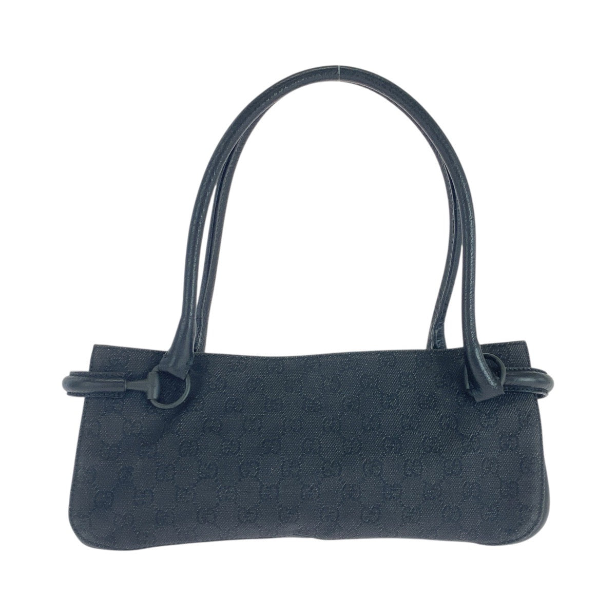 18186
GUCCI グッチ ブラック 黒 GGキャンバス / レザー 101345 ショルダーバッグ トートバッグ  レディース ABP38