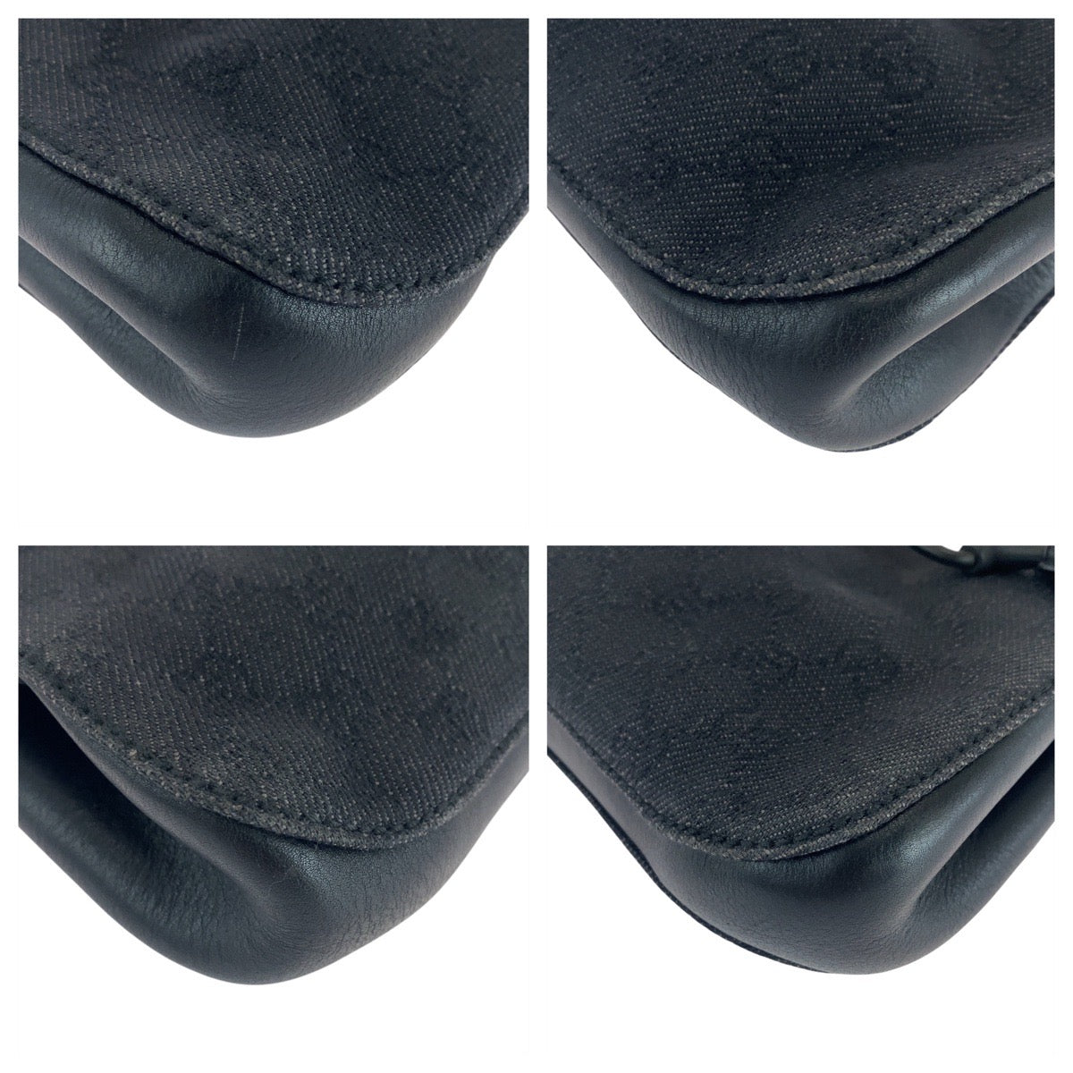 18186
GUCCI グッチ ブラック 黒 GGキャンバス / レザー 101345 ショルダーバッグ トートバッグ  レディース ABP38