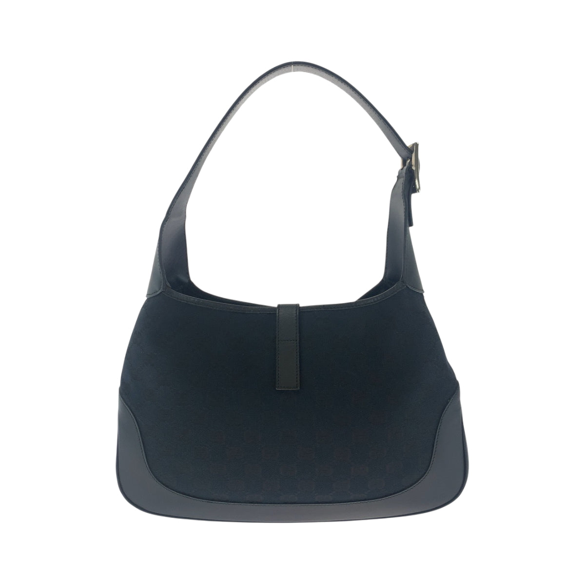 18188
GUCCI グッチ ジャッキー ブラック 黒 シルバー金具 GGキャンバス 001 3306 ホーボー ショルダーバッグ  レディース