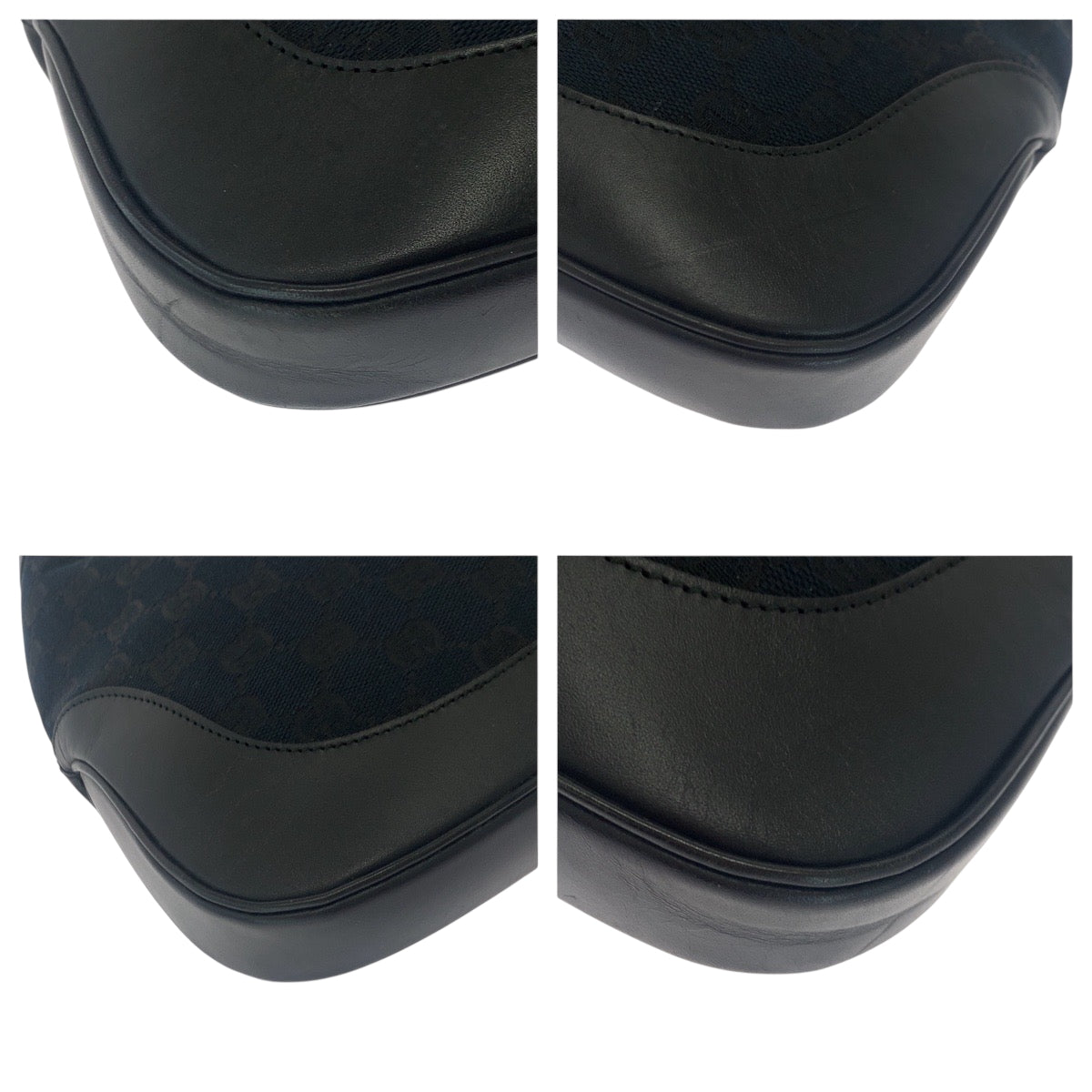 18188
GUCCI グッチ ジャッキー ブラック 黒 シルバー金具 GGキャンバス 001 3306 ホーボー ショルダーバッグ  レディース