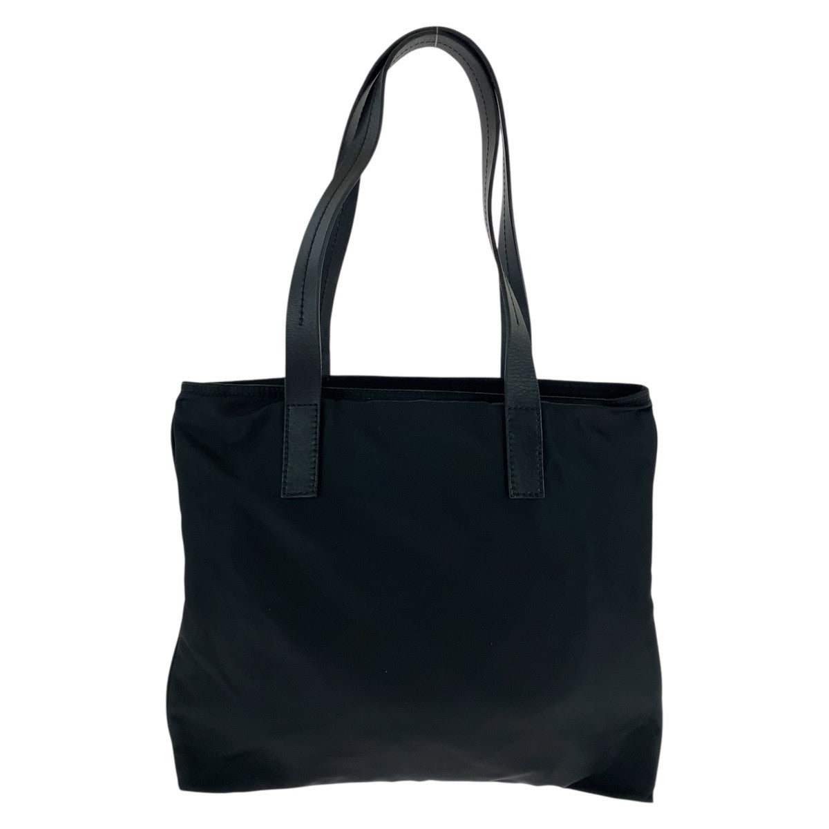 18190
PRADA Tessuto Triangle Logo Plate Black Silver Hardware Nylon / Leather Tote Bag Shoulder Bag Ladies ABP39