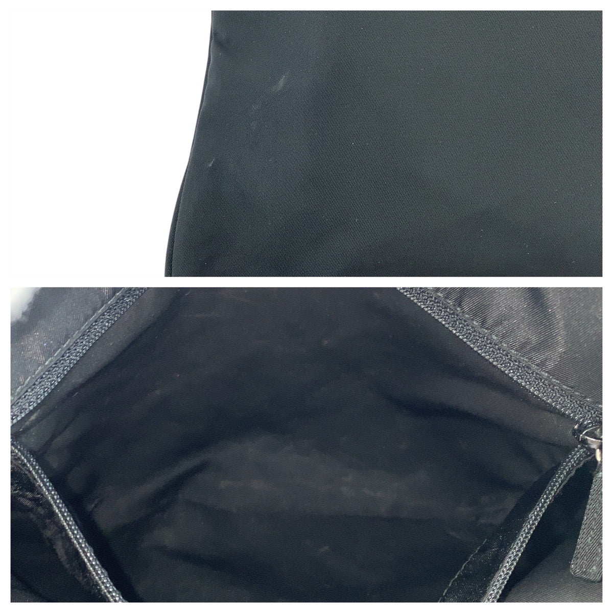 18190
PRADA Tessuto Triangle Logo Plate Black Silver Hardware Nylon / Leather Tote Bag Shoulder Bag Ladies ABP39