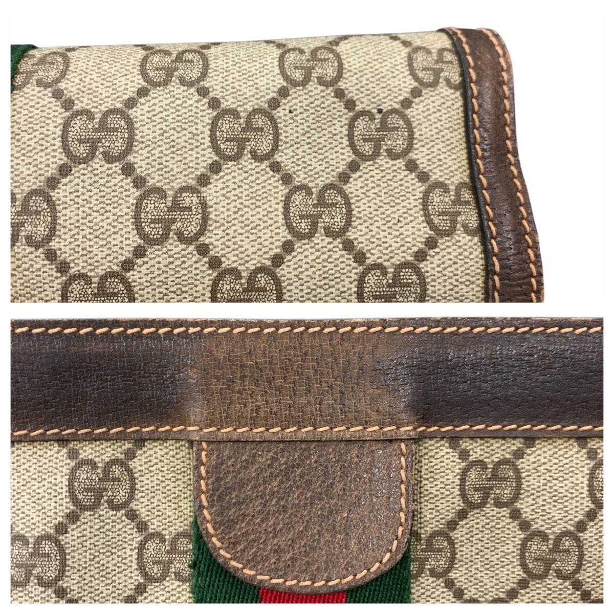 18191
GUCCI グッチ シェリーライン オールドグッチ ベージュ ブラウン GGスプリームキャンバス / レザー 41 001 2825 28 クラッチバッグ セカンドバッグ  メンズ AB20