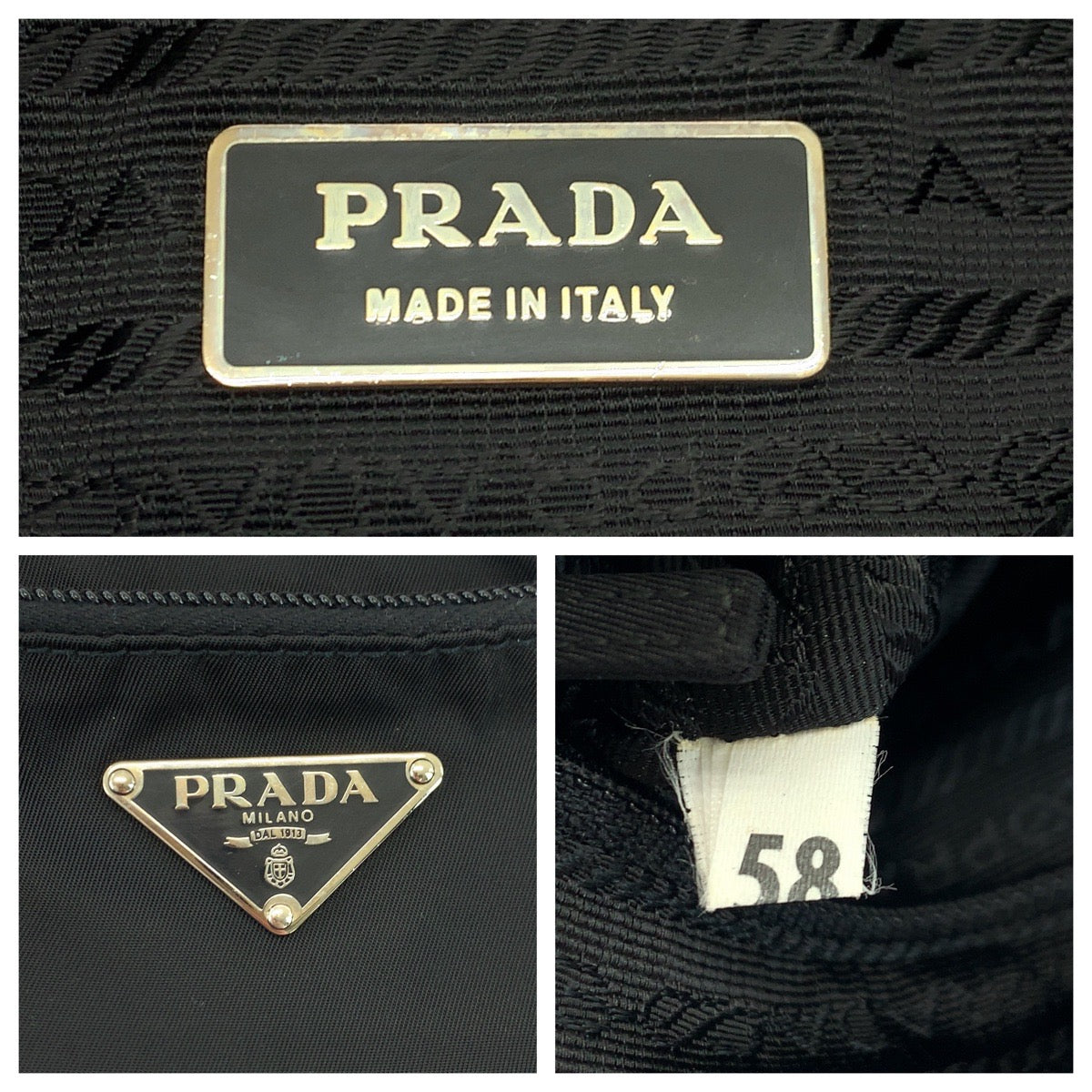 18193
PRADA プラダ テスート 三角ロゴプレート ブラック 黒 シルバー金具 ナイロン ショルダーバッグ ポシェット カメラバッグ  メンズ