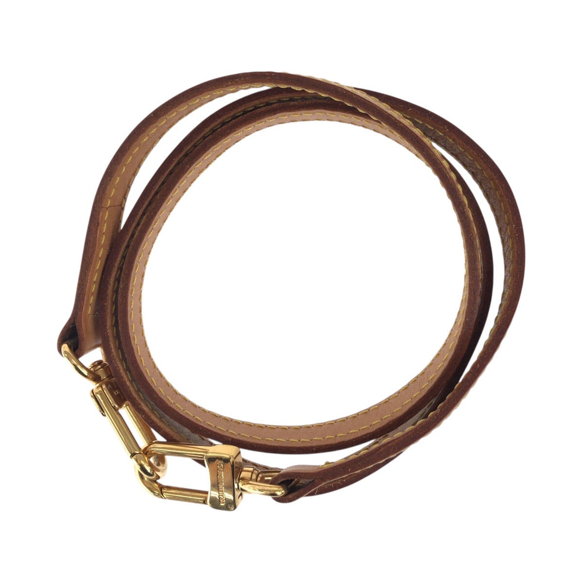 18195
LOUIS VUITTON ルイヴィトン ショルダーストラップのみ ブラウン ゴールド金具 レザー ショルダーバッグ  レディース ABP24