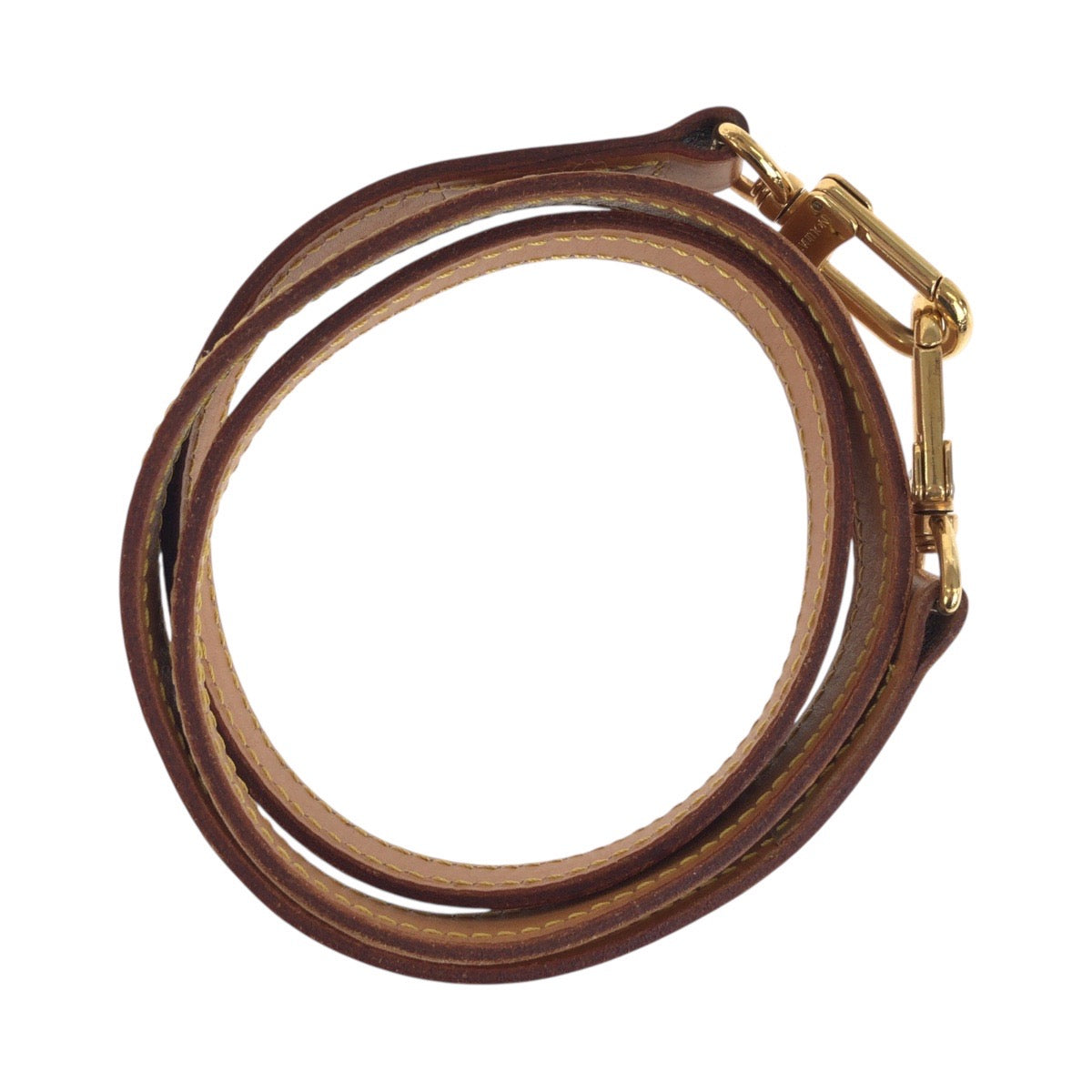18195
LOUIS VUITTON ルイヴィトン ショルダーストラップのみ ブラウン ゴールド金具 レザー ショルダーバッグ  レディース ABP24