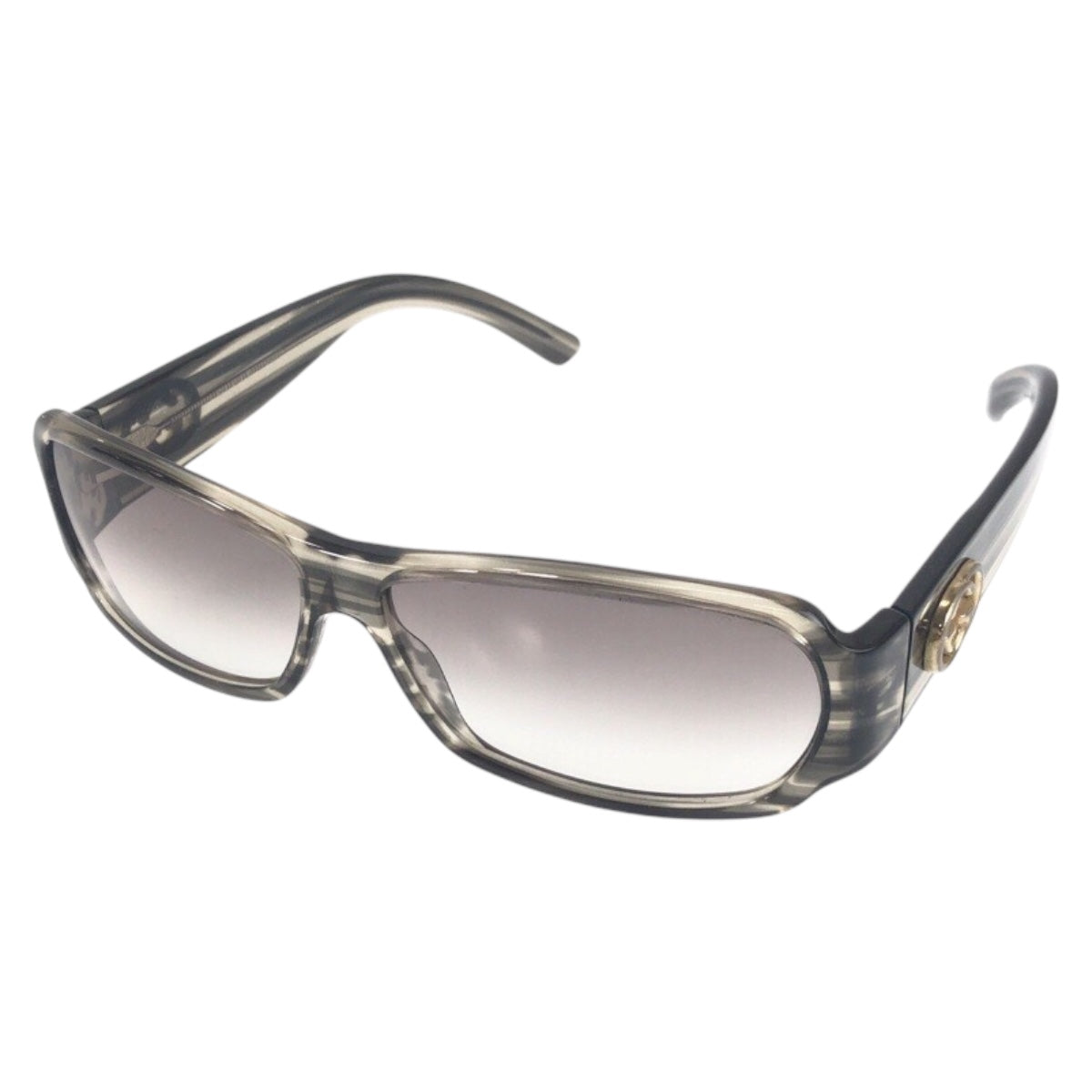 18196
GUCCI グッチ ラメ インターロッキング クリア グレー シルバー金具 プラスチック GG 2935/S RDZLE 60◻︎12 125 サングラス 男女兼用 スクエア  メンズ ABP