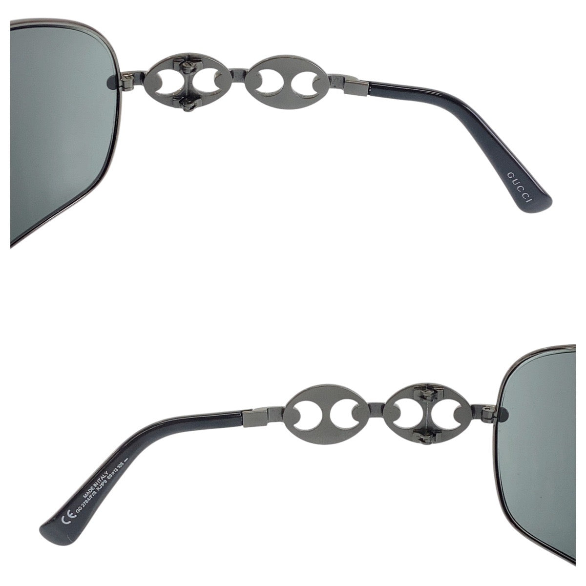 18198
GUCCI グッチ ブラック 黒 ガンメタリック ガラス / プラスチック GG2784/F/S KJ1P9 69□13 105 サングラス ティアドロップ  メンズ AB17