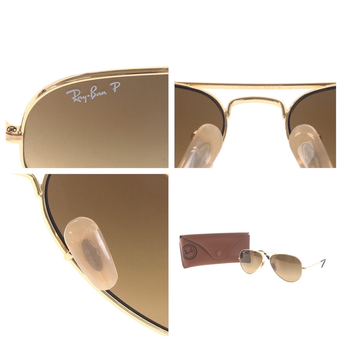 18200
Ray-Ban レイバン AVIATOR ブラウン ゴールド金具 ガラス / メタル RB3025 001/M2 58□14 3P サングラス ティアドロップ  メンズ A22