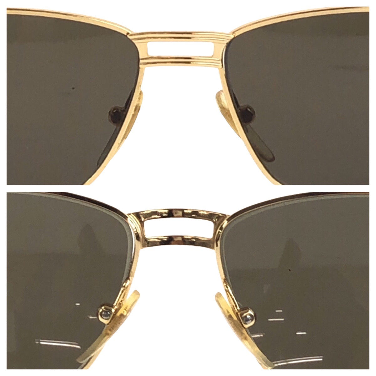 18204
Gianni Versace ジャンニ ヴェルサーチ ヴィンテージ ゴールド ブラウン ゴールド金具 プラスチック / メタル MOD S74 COL 030 サングラス ウェリントン  メンズ A