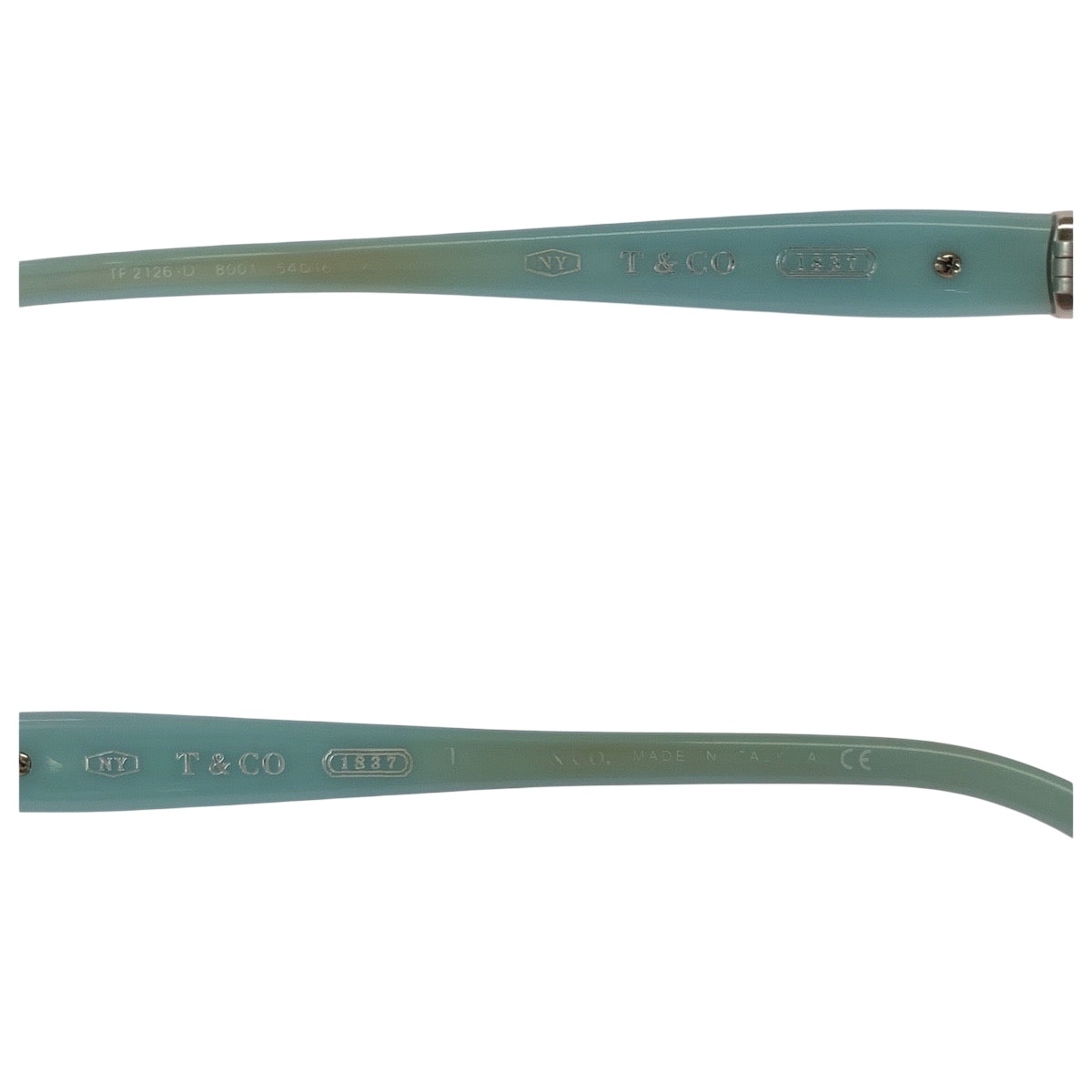 18205
TIFFANY&Co. ティファニー ブラック 黒 ブルー シルバー金具 プラスチック TF2126D 54▫︎16 メガネフレーム  レディース ABP17