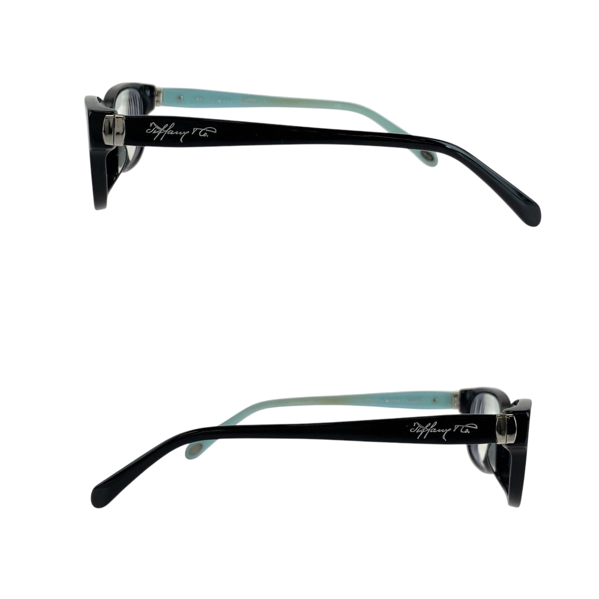 18205
TIFFANY&Co. ティファニー ブラック 黒 ブルー シルバー金具 プラスチック TF2126D 54▫︎16 メガネフレーム  レディース ABP17