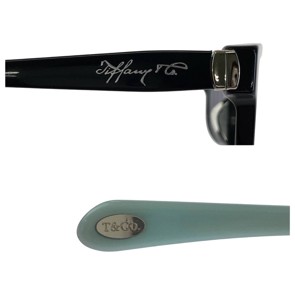 18205
TIFFANY&Co. ティファニー ブラック 黒 ブルー シルバー金具 プラスチック TF2126D 54▫︎16 メガネフレーム  レディース ABP17