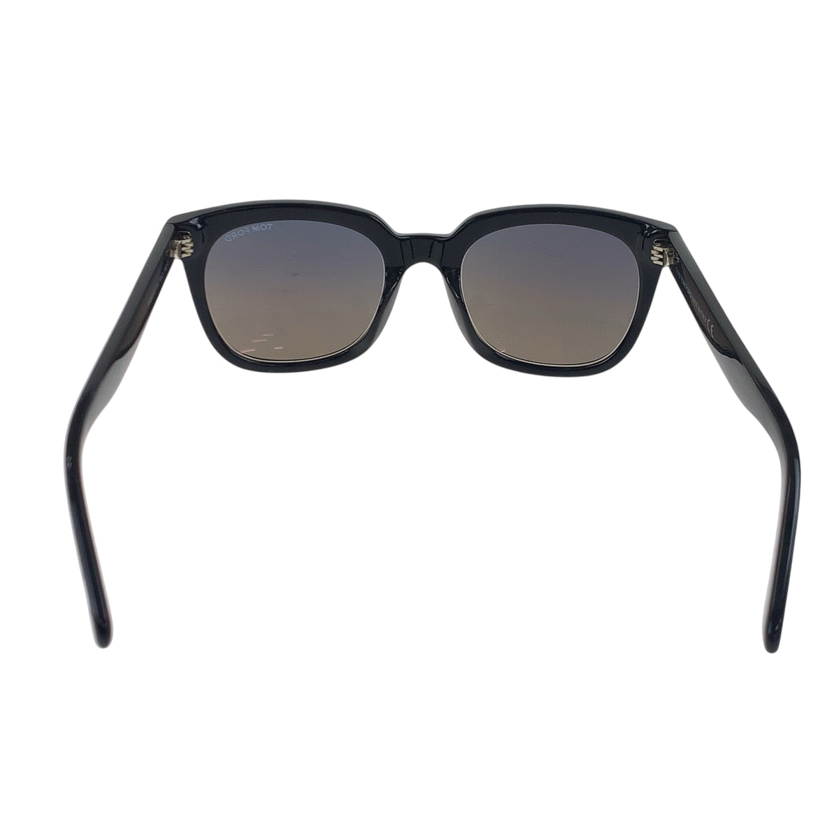 18206
TOM FORD トムフォード ブラック 黒 ブルー プラスチック TF211AF サングラス ミラーレンズ ウェリントン  メンズ A26
