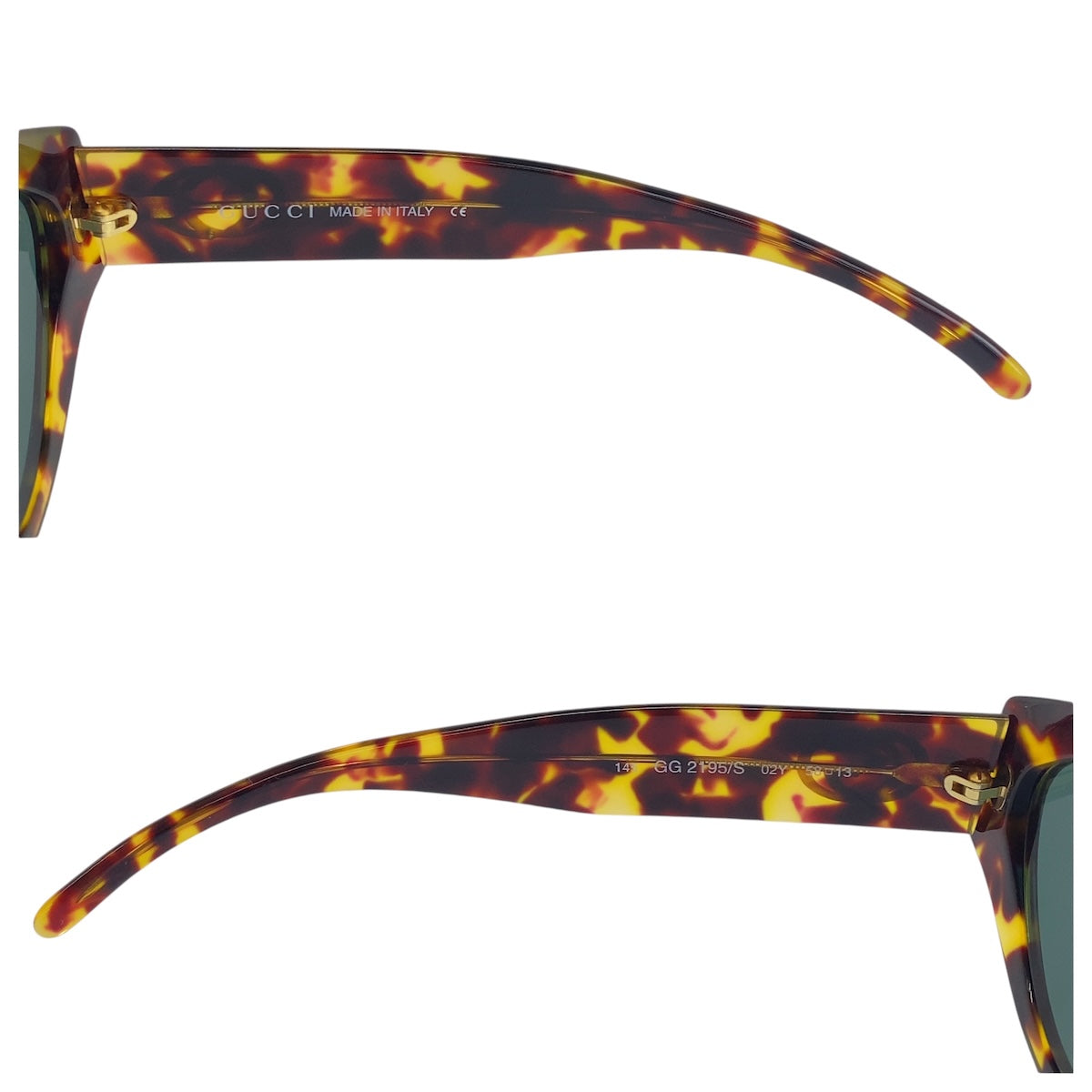 18207
GUCCI グッチ インターロッキング 男女兼用 ブラウン マーブル ゴールド金具 プラスチック GG2195 S 02Y 58 口13 145 サングラス オーバル  レディース A21