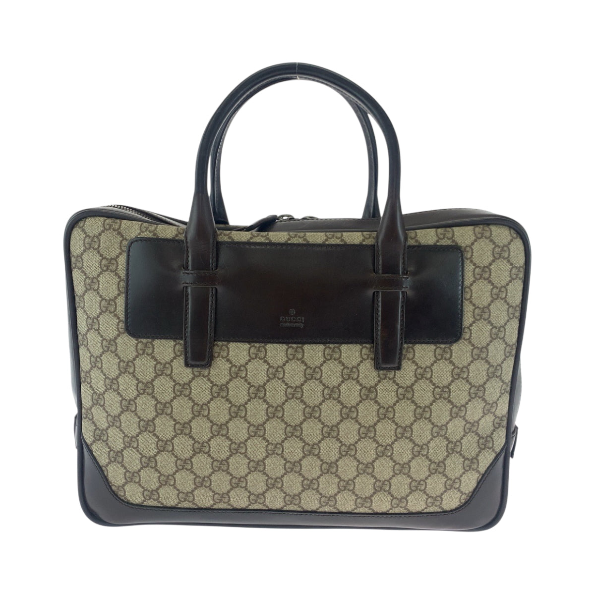 18213
GUCCI グッチ ベージュ ブラウン シルバー金具 GGスプリームキャンバス 101666 ビジネスバッグ ハンドバッグ  レディース ABP52