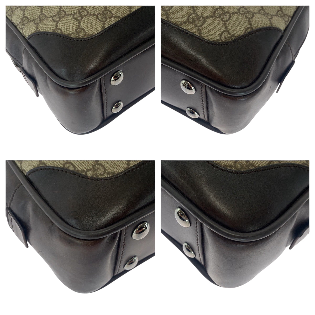 18213
GUCCI グッチ ベージュ ブラウン シルバー金具 GGスプリームキャンバス 101666 ビジネスバッグ ハンドバッグ  レディース ABP52