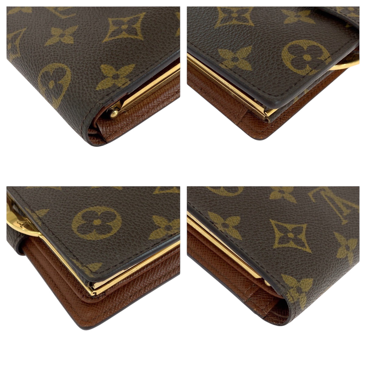 18255
LOUIS VUITTON Monogram Portemonnaie Billet Viennois Brown Gold Hardware PVC M61663 Bi-fold Wallet Compact Wallet for Women