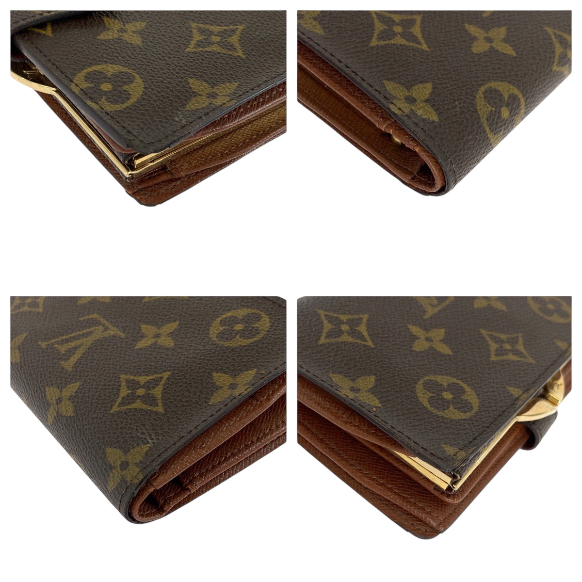 18255
LOUIS VUITTON Monogram Portemonnaie Billet Viennois Brown Gold Hardware PVC M61663 Bi-fold Wallet Compact Wallet for Women