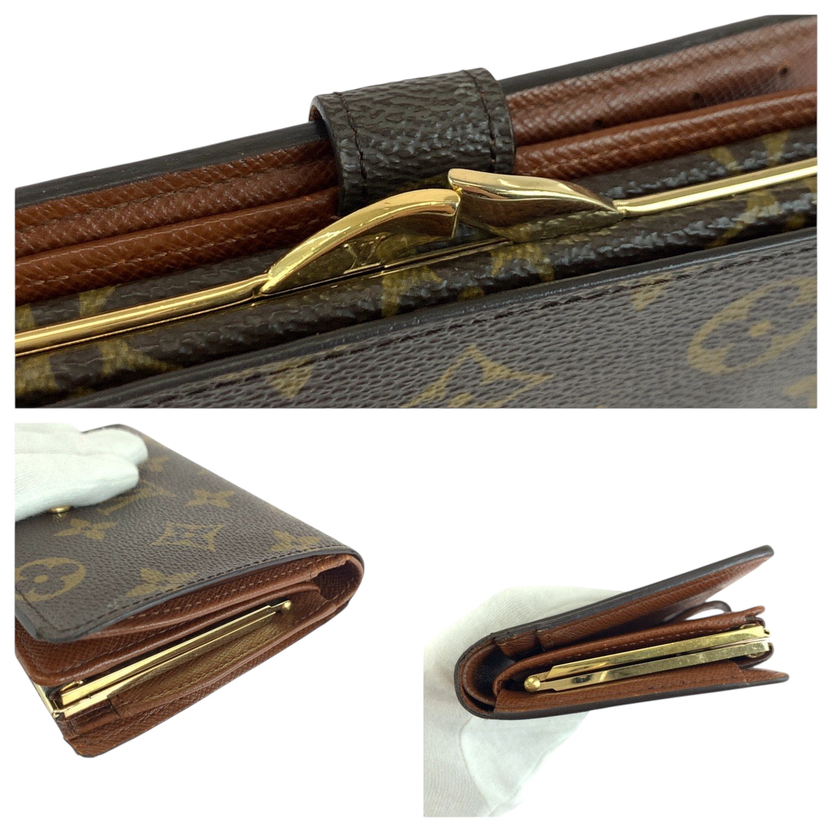 18255
LOUIS VUITTON Monogram Portemonnaie Billet Viennois Brown Gold Hardware PVC M61663 Bi-fold Wallet Compact Wallet for Women