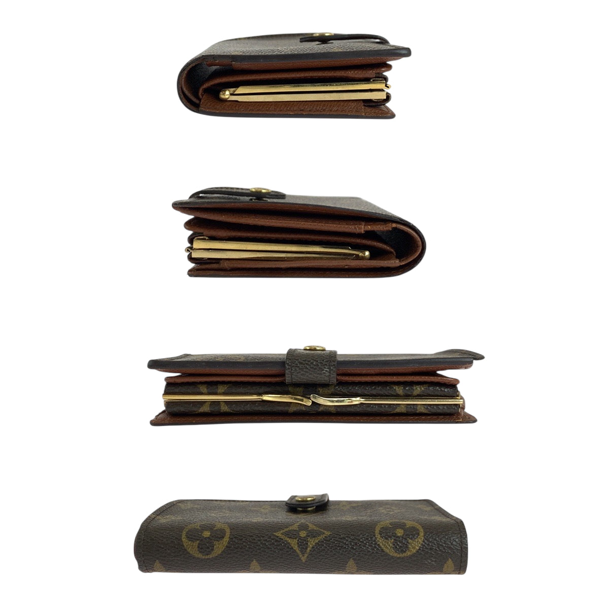 18255
LOUIS VUITTON Monogram Portemonnaie Billet Viennois Brown Gold Hardware PVC M61663 Bi-fold Wallet Compact Wallet for Women