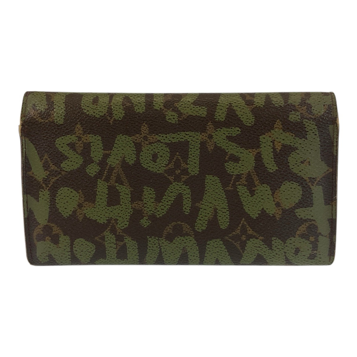 18288
LOUIS VUITTON ルイヴィトン モノグラム グラフィティ ポルト モネ クレディ カーキ ブラウン ゴールド金具 PVC M92188 長財布 ロングウォレット  メンズ