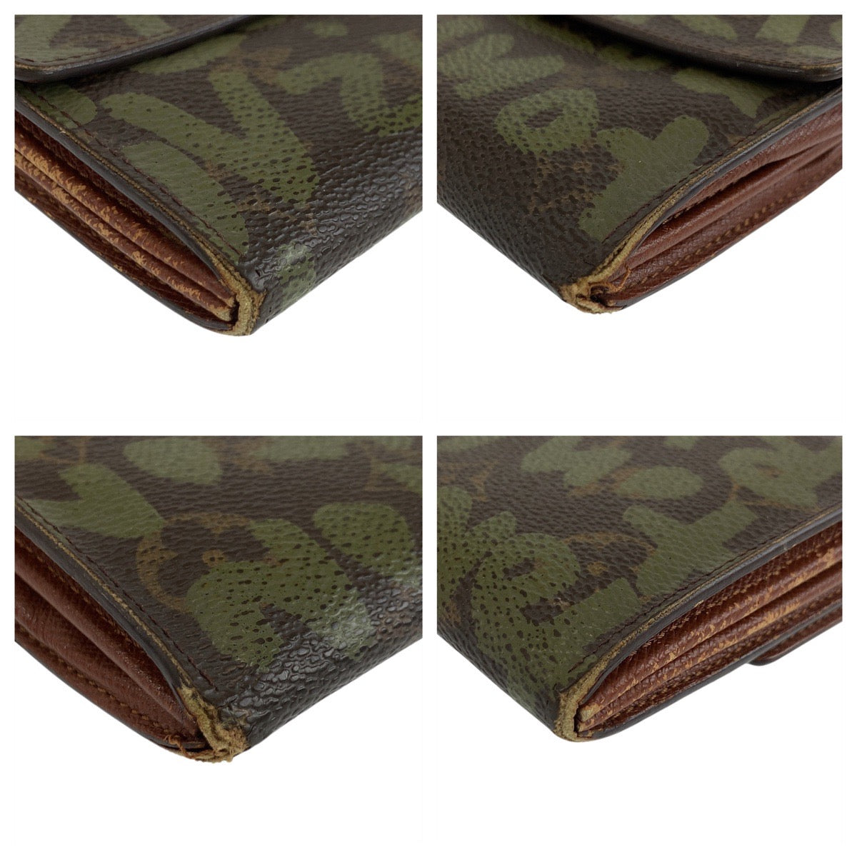 18288
LOUIS VUITTON ルイヴィトン モノグラム グラフィティ ポルト モネ クレディ カーキ ブラウン ゴールド金具 PVC M92188 長財布 ロングウォレット  メンズ
