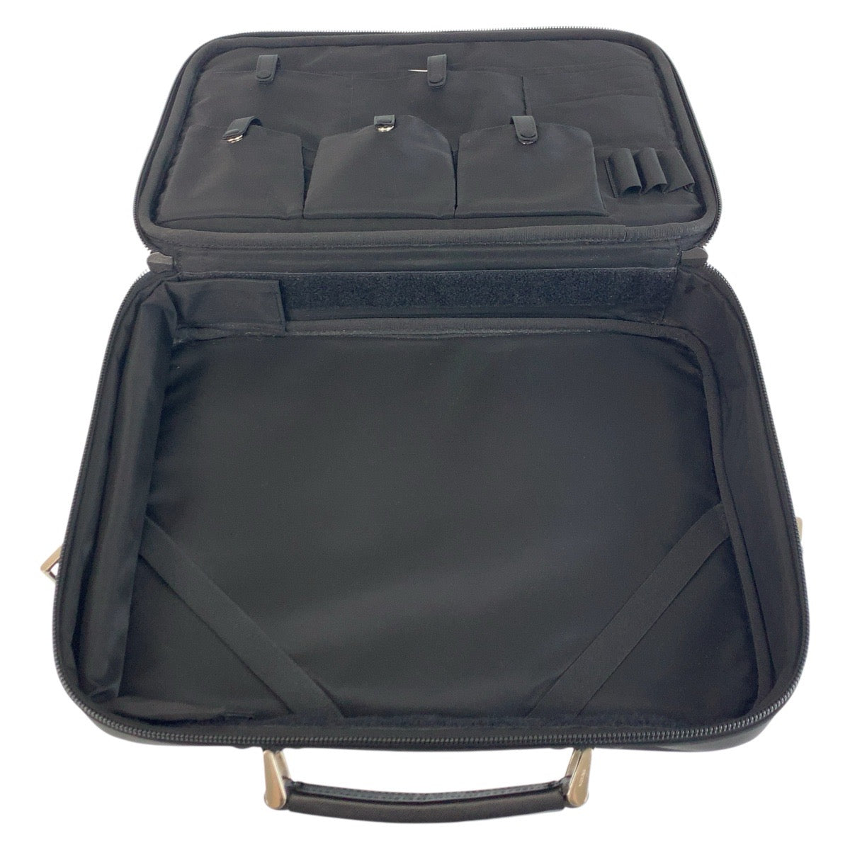 18314
PRADA プラダ テスート 三角ロゴプレート ブラック 黒 シルバー金具 ナイロン / レザー ビジネスバッグ ブリーフケース メンズ SA77