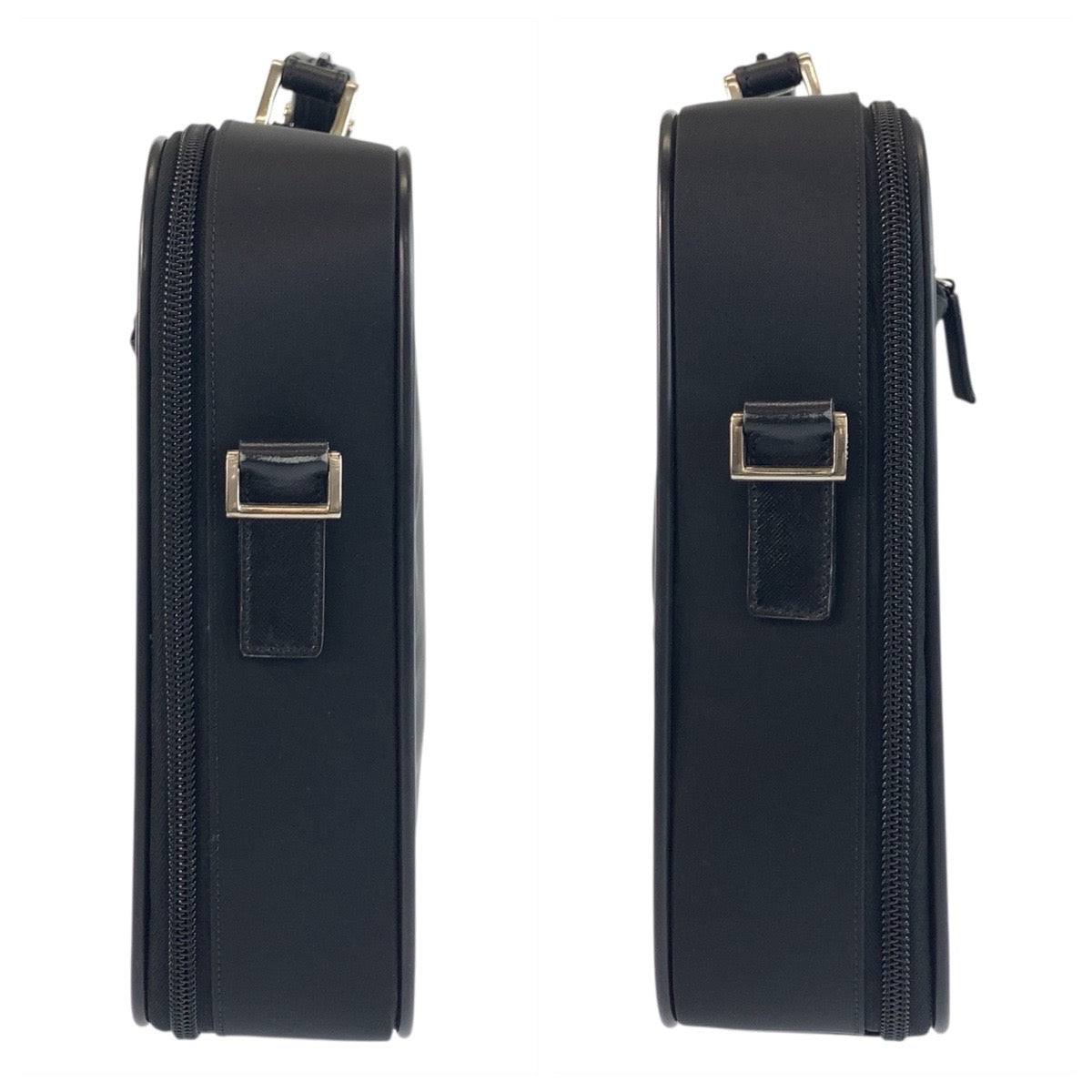 18314
PRADA プラダ テスート 三角ロゴプレート ブラック 黒 シルバー金具 ナイロン / レザー ビジネスバッグ ブリーフケース メンズ SA77