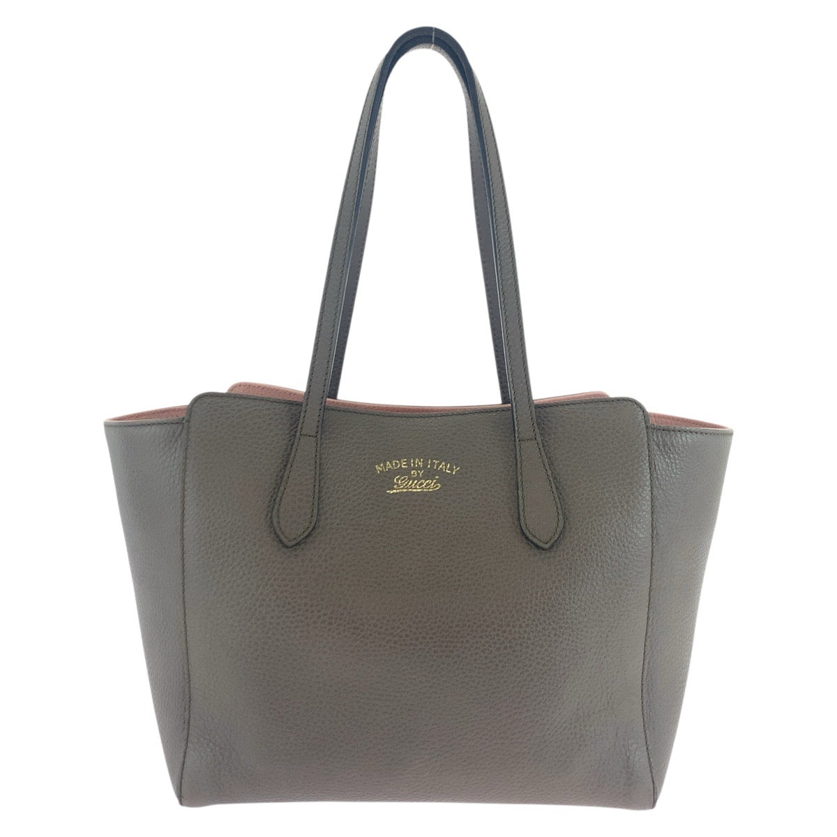 18318
GUCCI グッチ スウィング ブラウン グレージュ ピンク レザー 354408 トートバッグ ショルダーバッグ  レディース ABP52