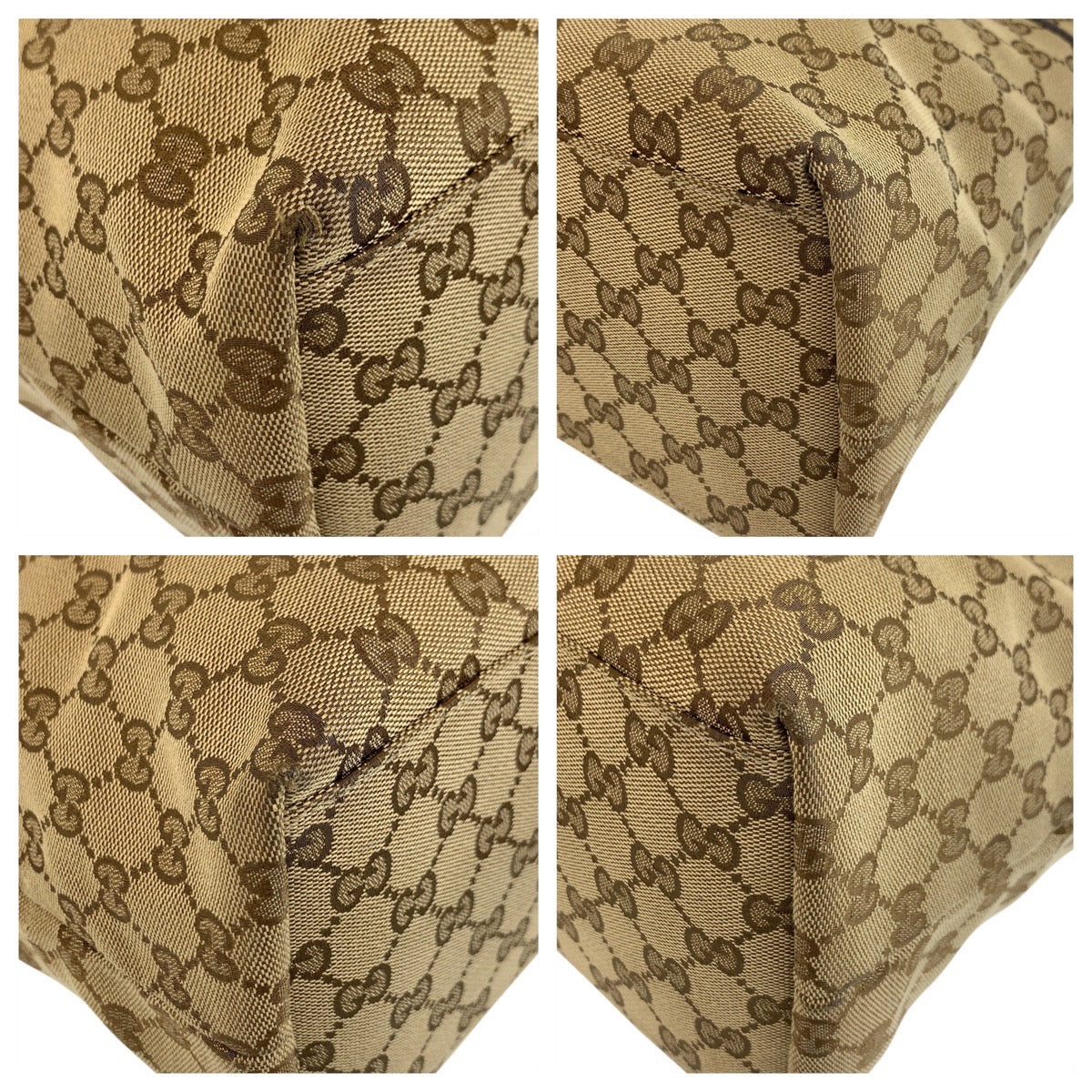 18320
GUCCI グッチ シェリーライン ベージュ ブラウン GGキャンバス 155524 トートバッグ ショルダーバッグ  レディース A64