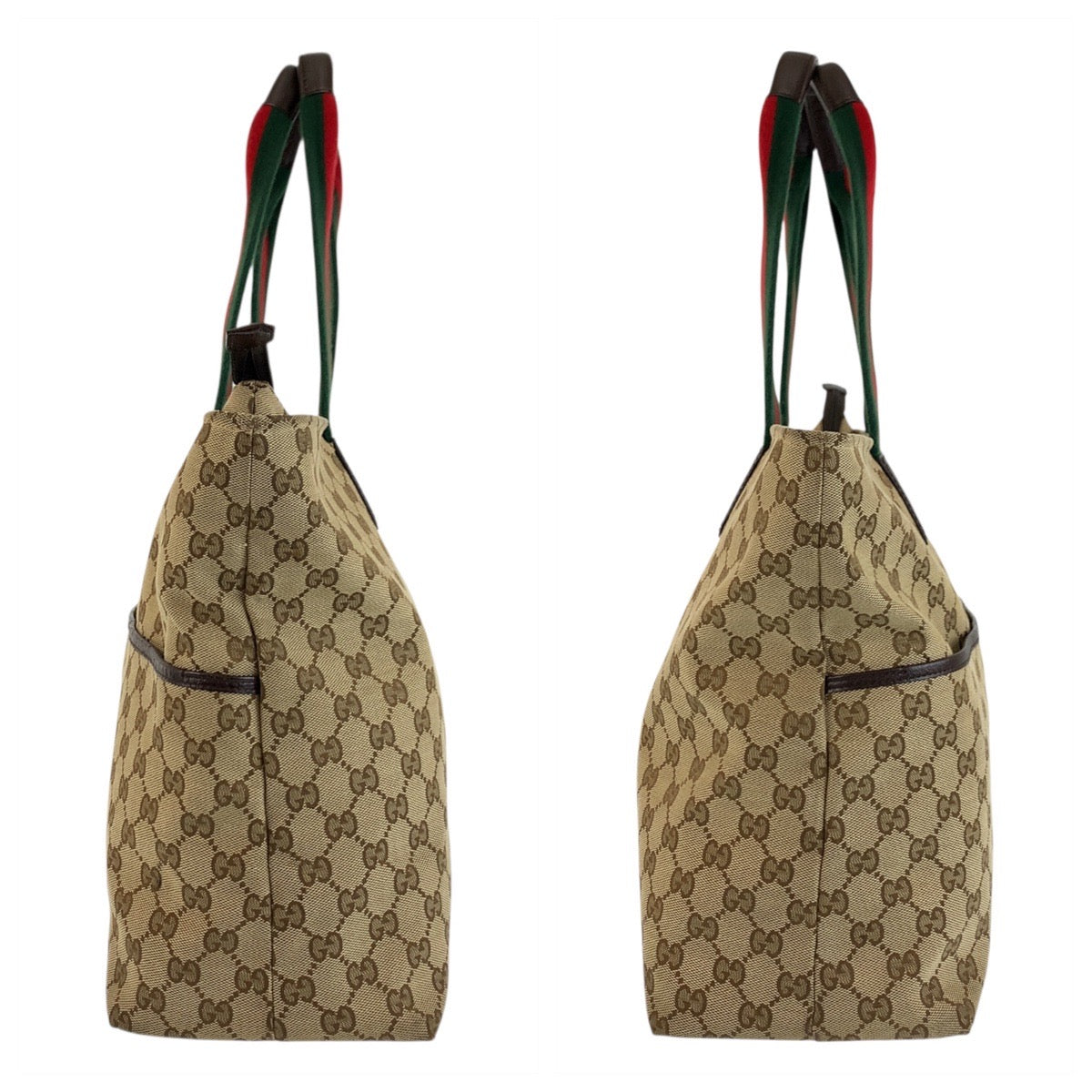 18320
GUCCI グッチ シェリーライン ベージュ ブラウン GGキャンバス 155524 トートバッグ ショルダーバッグ  レディース A64