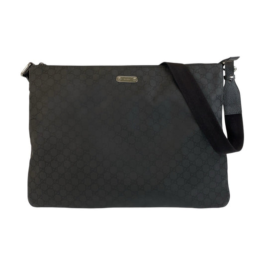 18321
GUCCI グッチ GG柄 ブラック 黒 シルバー金具 ナイロン / レザー 190628 ショルダーバッグ メッセンジャーバッグ  メンズ ABP58