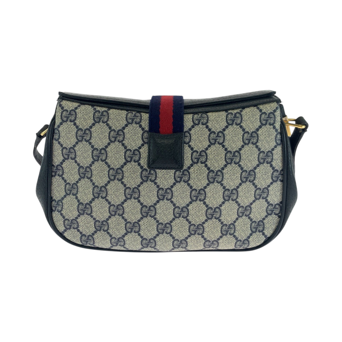 18322
GUCCI グッチ ヴィンテージ オールドグッチ シェリーライン ネイビー グレー ゴールド金具 GGスプリームキャンバス 66 02 024 ショルダーバッグ ポシェット レディース AB40