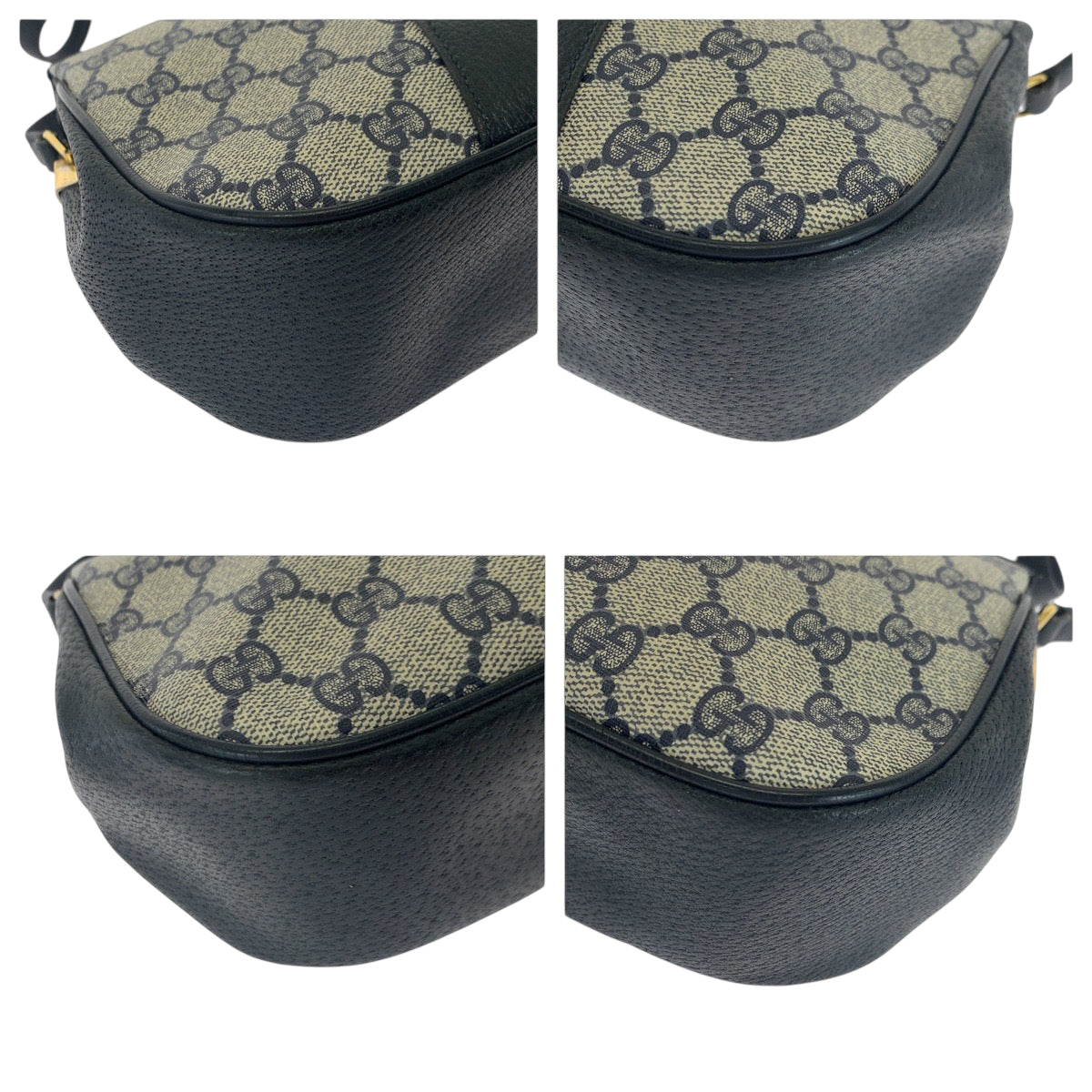 18322
GUCCI グッチ ヴィンテージ オールドグッチ シェリーライン ネイビー グレー ゴールド金具 GGスプリームキャンバス 66 02 024 ショルダーバッグ ポシェット レディース AB40