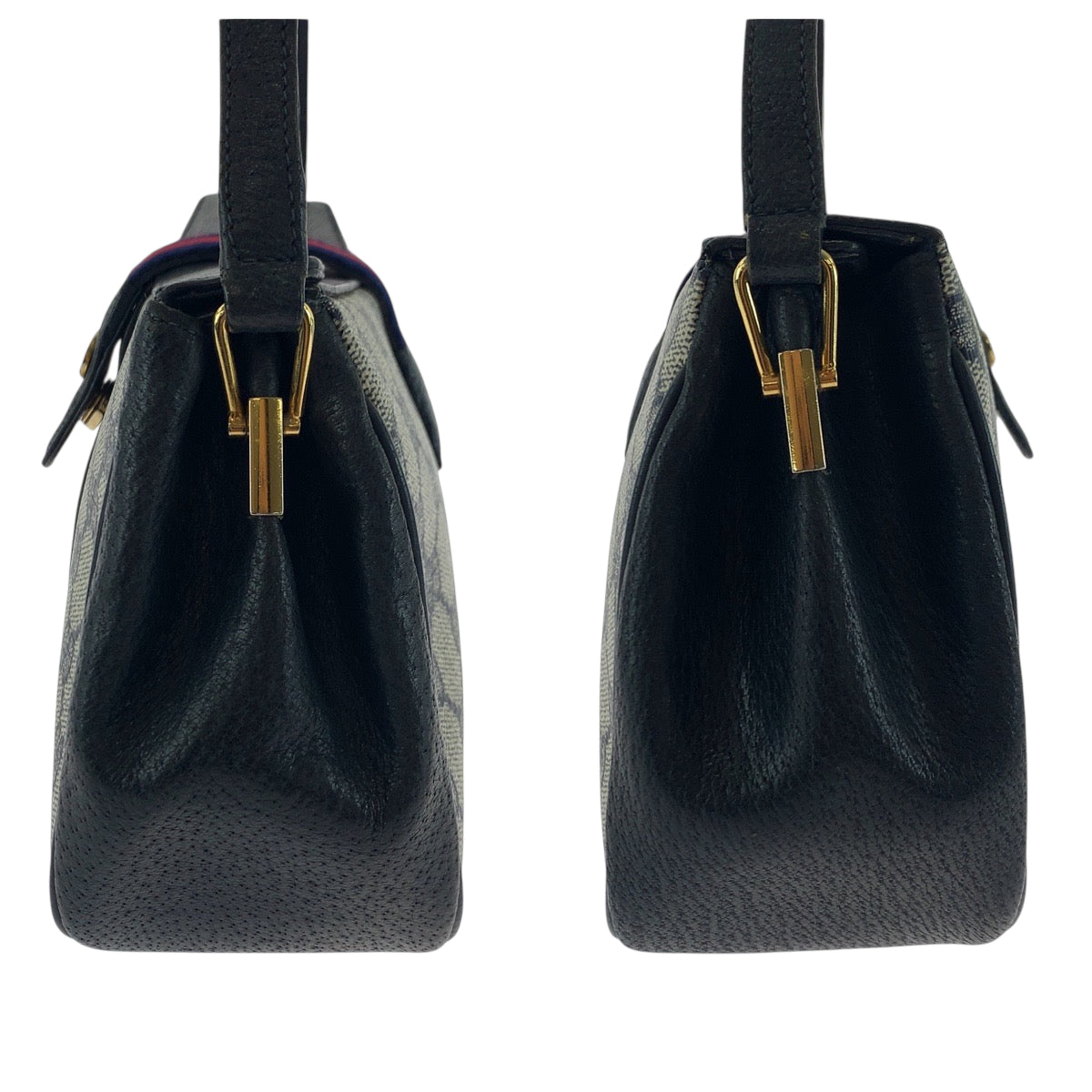 18322
GUCCI グッチ ヴィンテージ オールドグッチ シェリーライン ネイビー グレー ゴールド金具 GGスプリームキャンバス 66 02 024 ショルダーバッグ ポシェット レディース AB40