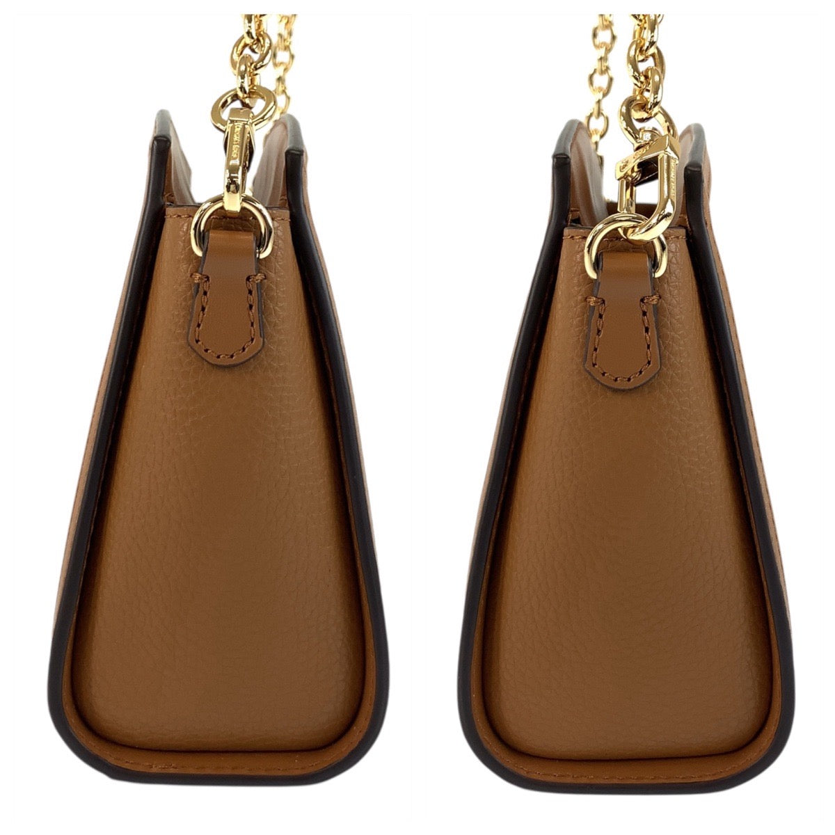 18332
Michael Kors マイケルコース MKシグネチャー ホワイト ブラウン ゴールド金具 PVC / レザー 00278 ショルダーバッグ ポシェット  レディース A20