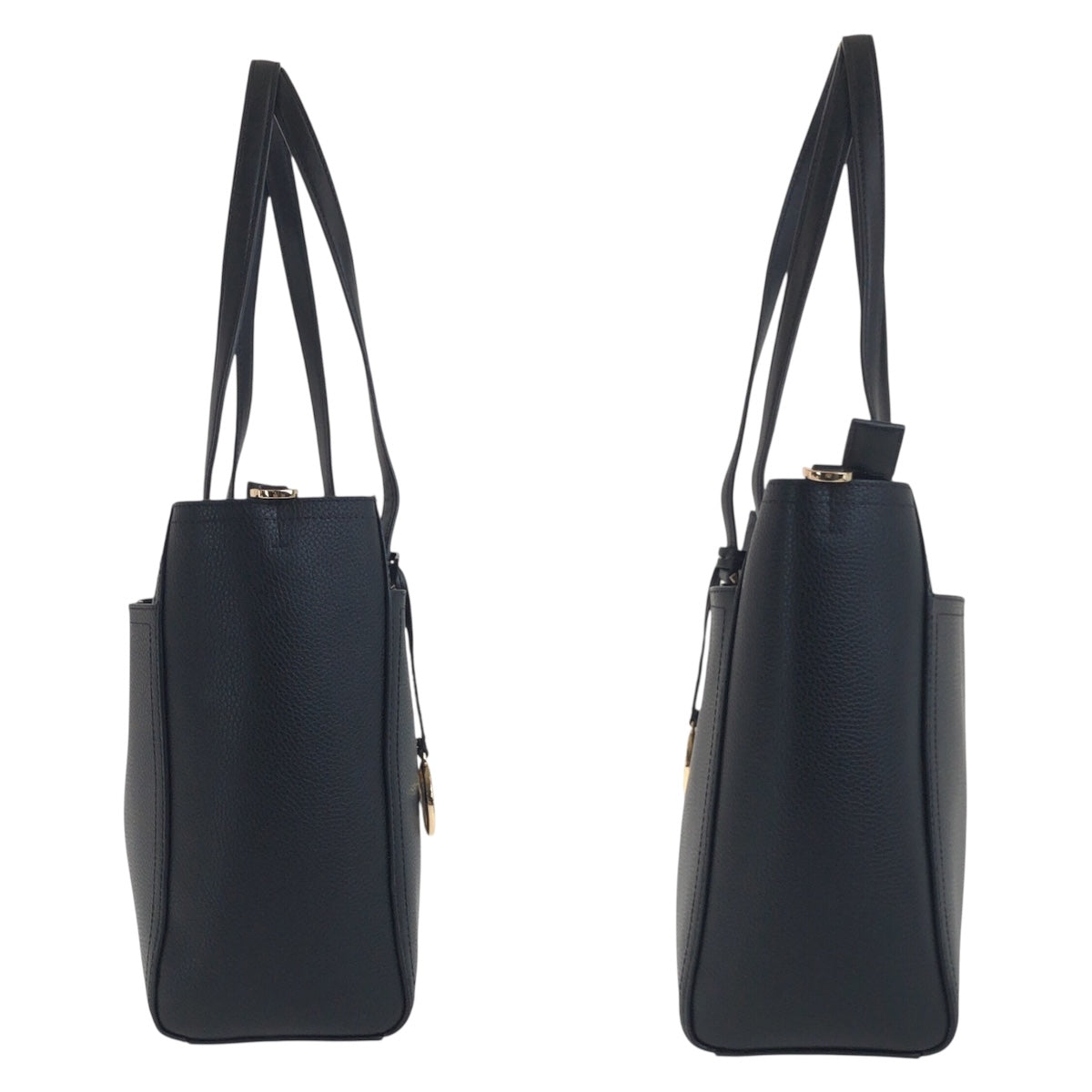 18333
Michael Kors マイケルコース ブラック 黒 ゴールド金具 レザー トートバッグ ショルダーバッグ  レディース A