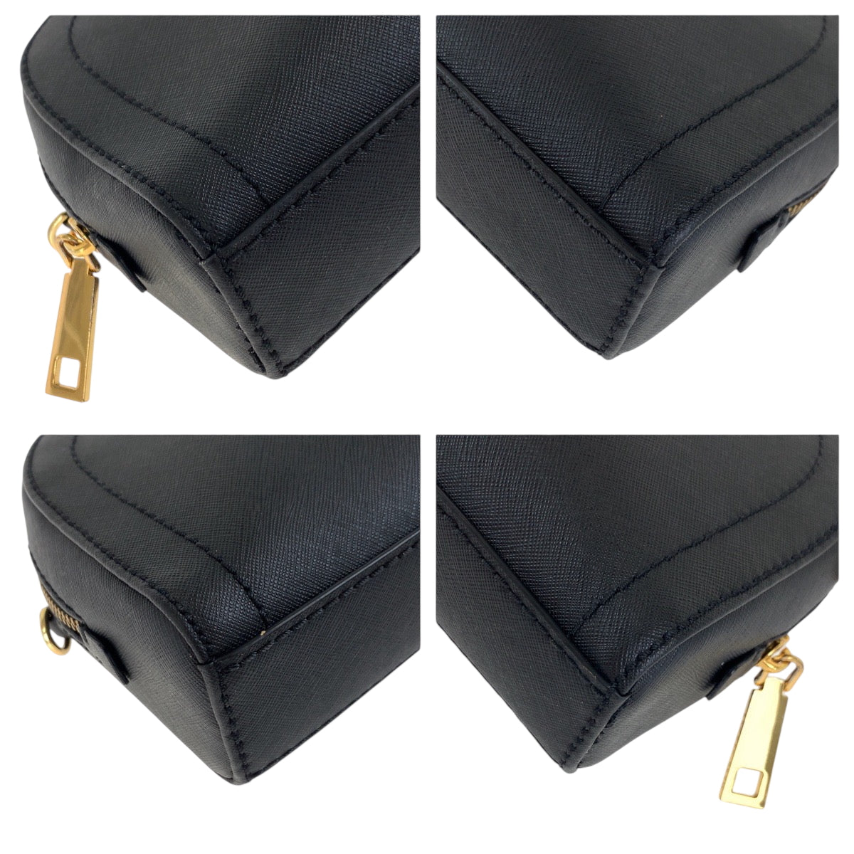 18336
MARC JACOBS マークジェイコブス ブラック 黒 ゴールド金具 PVC ショルダーバッグ ポシェット  レディース A20
