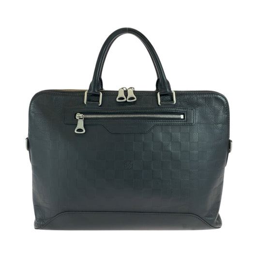 18341
LOUIS VUITTON ルイヴィトン ダミエ アンフィニ  アヴェニュー ブラック 黒 シルバー金具 レザー N41019 ビジネスバッグ ハンドバッグ  メンズ AB68