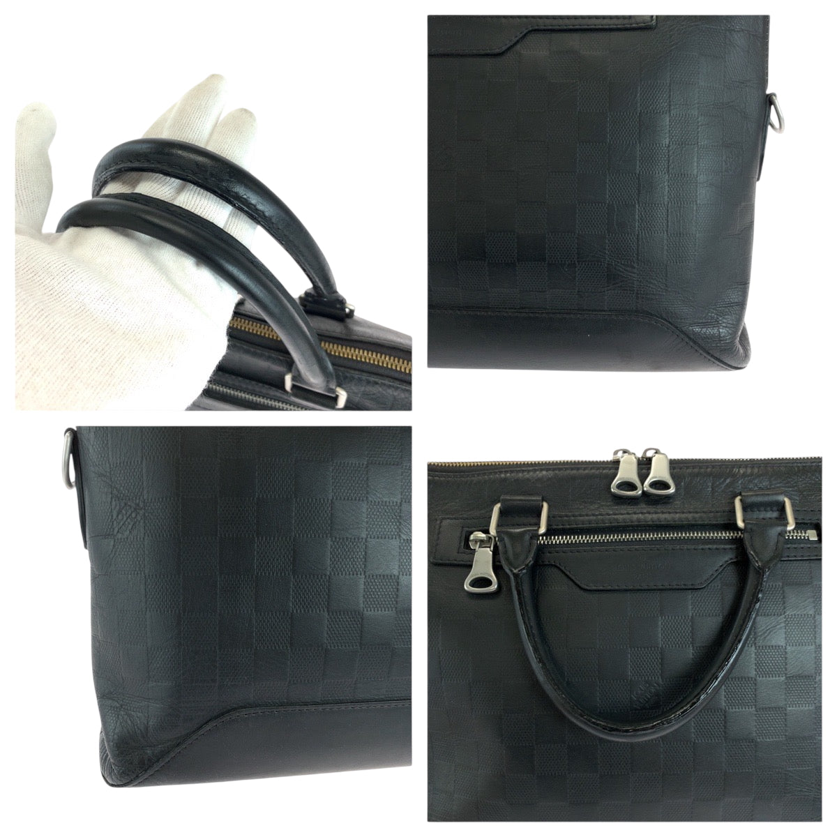 18341
LOUIS VUITTON ルイヴィトン ダミエ アンフィニ  アヴェニュー ブラック 黒 シルバー金具 レザー N41019 ビジネスバッグ ハンドバッグ  メンズ AB68